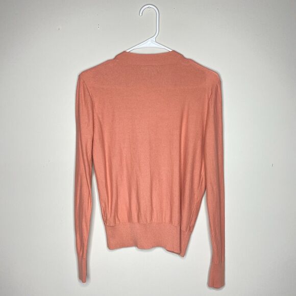 J. Crew Womens Cardigan Sweater Small Blush Pink Cropped V Neck Academia Pastel - Picture 4 of 4